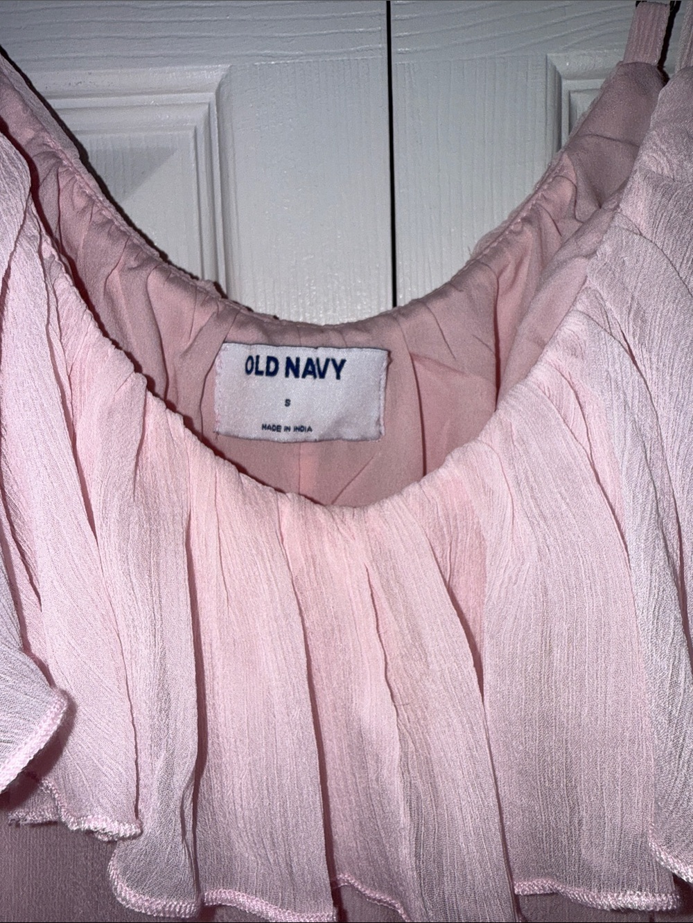 Old Navy Light Pink Ruffle Mini Dress - Picture 3 of 3